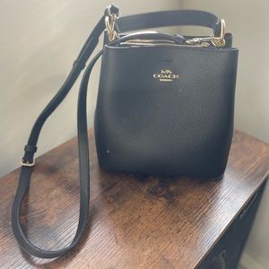 Authentic Coach handbag. Black leather.